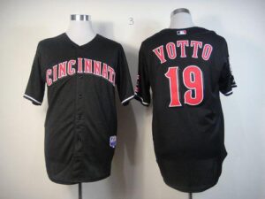 Cincinnati Reds #19 Joey Votto Black Stitched Jersey