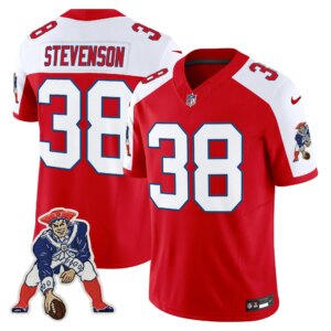 Rhamondre Stevenson #38 New England Patriots Throwback Vapor Limited Jersey - All Stitched