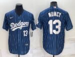 Men's  Los Angeles Dodgers #13 Max Muncy Blue Stitched Cool Base Jersey