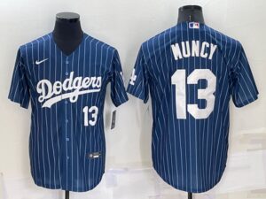 Men's  Los Angeles Dodgers #13 Max Muncy Blue Stitched Cool Base Jersey