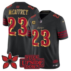 Christian McCaffrey #23 San Francisco 49ers Rivalries x Stranger Things Vapor Limited Jersey - All Stitched