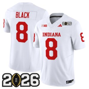 Kaelon Black #8 Ndiana Hoosiers IND 2026 CFP Final Patch Vapor Limited Jersey V2 - All Stitched