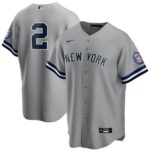 Men's  New York Yankees A#2 Derek Jeter Gray 2020 Hall of Fame Induction Jersey