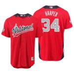 Men's 2018 All Star #34 Bryce Harper Scarlet Home Run Derby National League Cool Base Jersey