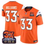 Javonte Williams Denver Broncos-Time Champions Patch Vapor Limited Jersey - All Stitched