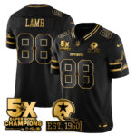 CeeDee Lamb #88 Dallas Cowboys Time Champions Patch Vapor Limited Gold Jersey - All Stitched