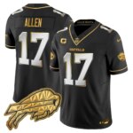 Josh Allen #17 Buffalo Bills BUF 2025 "Rivalries" Gold Vapor Limited Jersey - All Stitched