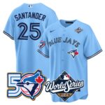 Anthony Santander #25 Toronto Blue Jays 50th World Series Limited Jersey Stitched Light Blue