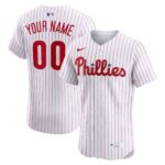 Philadelphia Phillies White Home Elite Custom Jersey