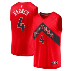 Scottie Barnes Toronto Raptors  Youth 2021 Draft First Round Pick Fast Break Replica Jersey Red - Icon Edition