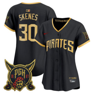 Women's Paul Skenes #30 Pittsburgh Pirates 2026 City Connect Vapor Premier Limited Jersey - Black