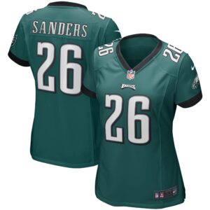 Miles Sanders Philadelphia Eagles  Women's Game Jersey - Midnight Green