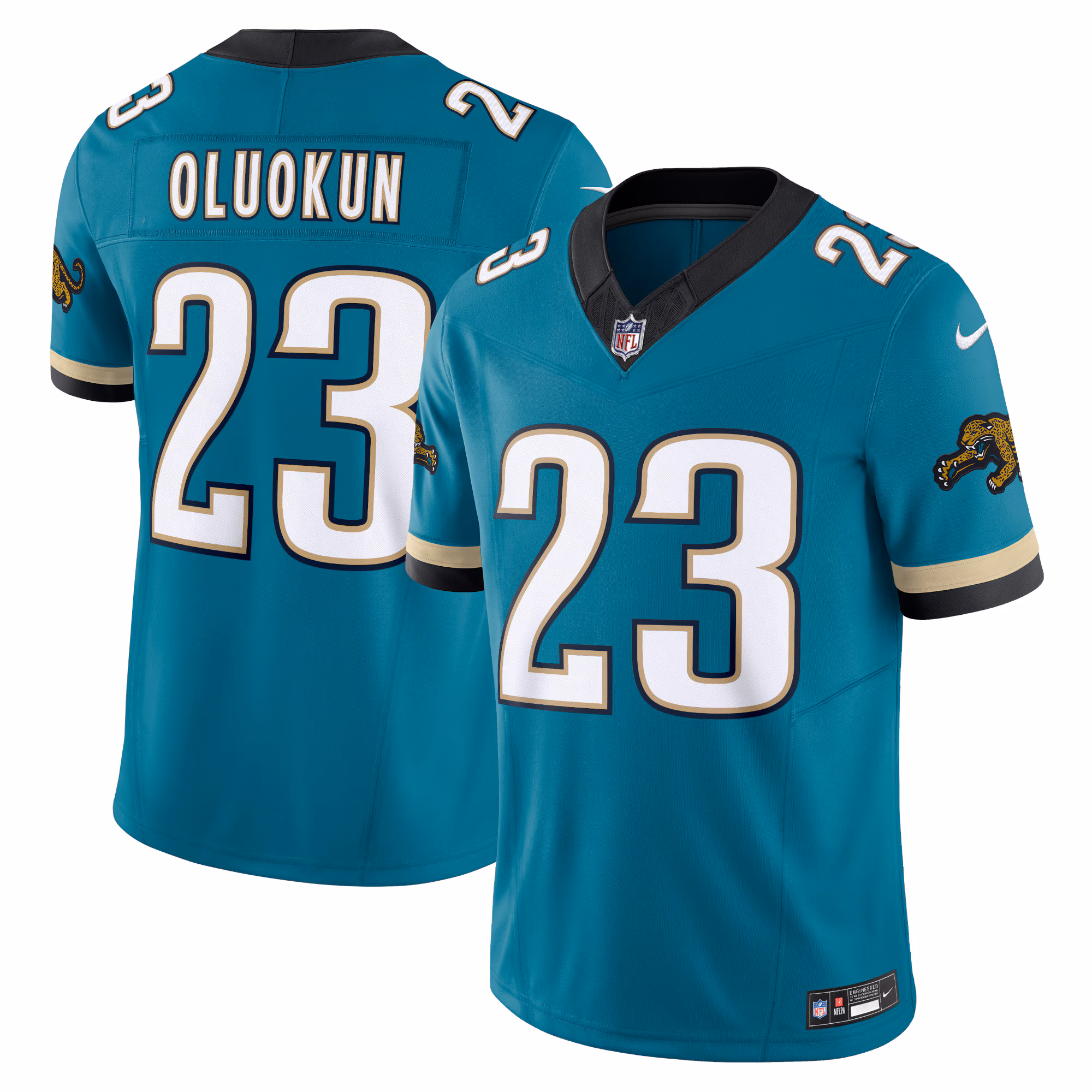 Foye Oluokun #23 Jacksonville Jaguars Prowler Throwback Vapor F.U.S.E. Limited Jersey - Teal