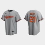Men's Baltimore Orioles #21 Austin Hays Gray Road Jersey