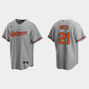 Men's Baltimore Orioles #21 Austin Hays Gray Road Jersey