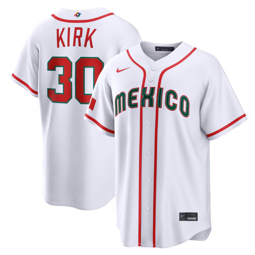 Alejandro Kirk #30 Mexico Baseball 2026 World Baseball Classic Home Stadium Jersey - White