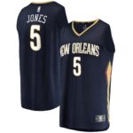 Herbert Jones New Orleans Pelicans  Youth 2021/22 Fast Break Replica Jersey - Icon Edition - Navy