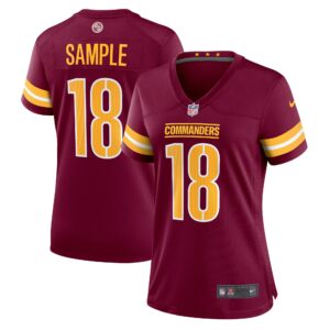 Jalen Sample Washington Commanders  Women's Team Game Jersey - Burgundy
