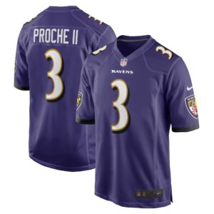 James Proche II Baltimore Ravens  Team Game Player Jersey - Purple