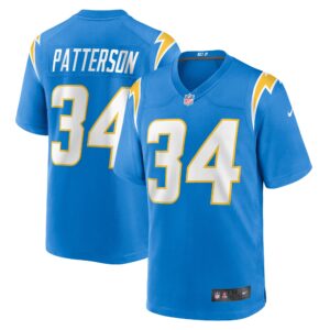Jaret Patterson Los Angeles Chargers Team Game Jersey -  Powder Blue