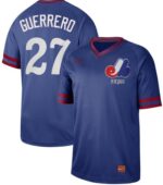 Montreal Expos #27 Vladimir Guerrero Royal Cooperstown Collection Stitched Jersey