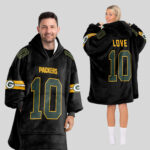 Adult 10 Green Bay Football Unisex Blanket Hoodie