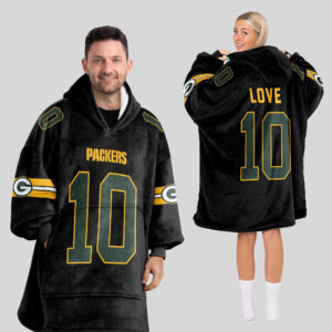 Adult 10 Green Bay Football Unisex Blanket Hoodie