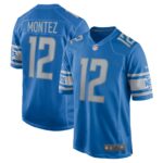 Steven Montez Detroit Lions  Home Game Player Jersey - Blue