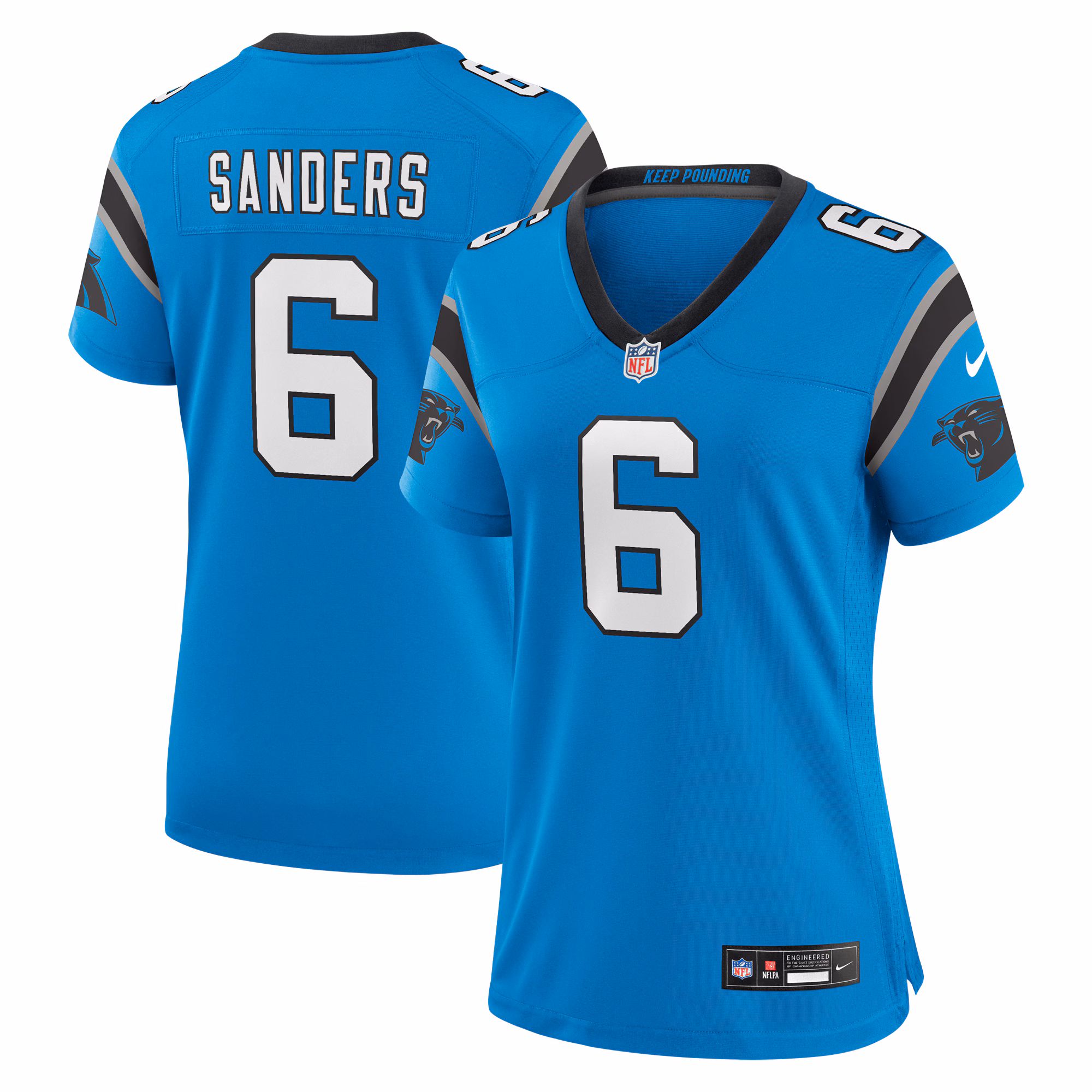 Miles Sanders Carolina Panthers Women's Team Game Jersey - Blue