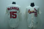Mitchell And Ness St. Louis Cardinals #15 Tim McCarver Stitched Cream Throwback Jersey