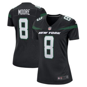 Elijah Moore  New York Jets Women's Game Jersey - Stealth Black