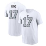 Men's Davante Adams White Las Vegas Raiders Player Name & Number T-Shirt