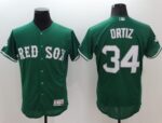 Boston Red Sox #34 David Ortiz Green Celtic Flexbase Collection Stitched Jersey