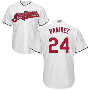 Cleveland Indians #24 Manny Ramirez White New Cool Base Stitched Jersey
