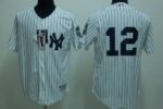 New York Yankees #12 Alfonso Soriano Stitched White Jersey