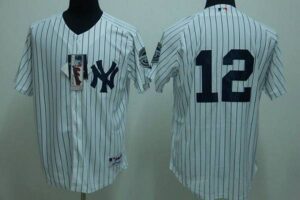 New York Yankees #12 Alfonso Soriano Stitched White Jersey