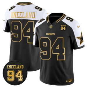Dallas Cowboys 94 Marshawn Kneeland Memorial Patch Gold Vapor Limited Jersey - All Stitched