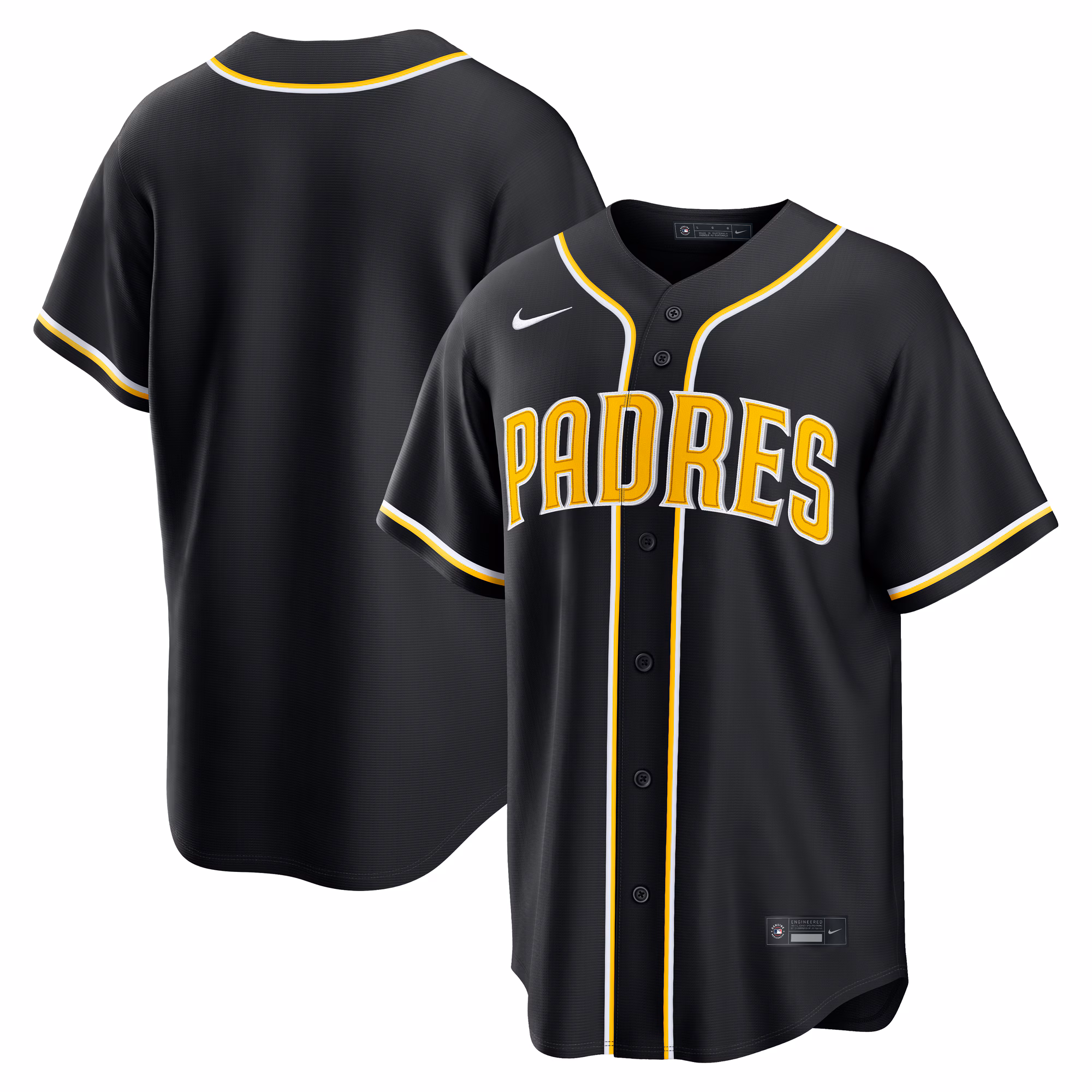 Team San Diego Padres Fashion Replica Black Out Jersey