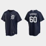 Men's Detroit Tigers #60 Akil Baddoo Alternate Navy Jersey