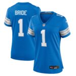 Number 1 Bride Detroit Lions Women's Game Jersey - Blue