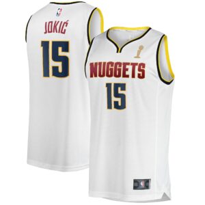 Nikola Jokic Denver Nuggets  Youth White 2023 Finals Champions Fast Break Player Jersey - Association Edition