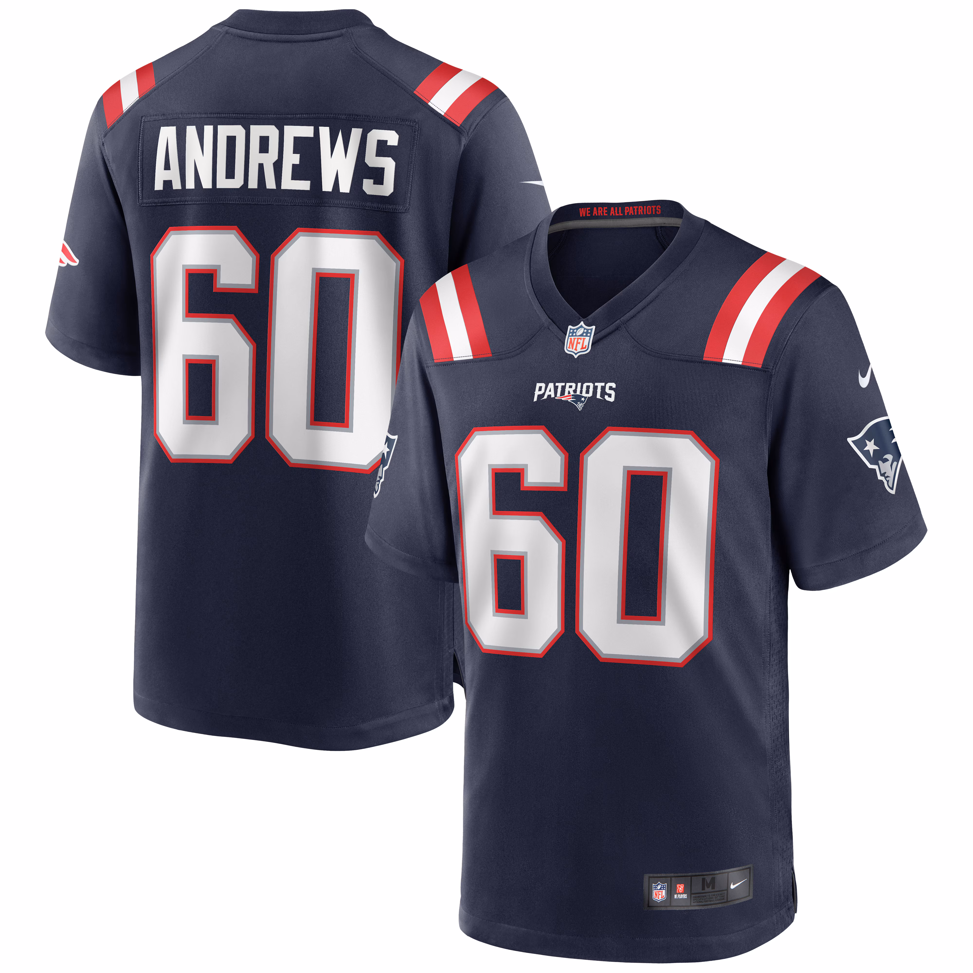 David Andrews New England Patriots Game Jersey - Navy