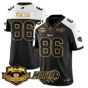 Dalton Kincaid #86 Buffalo Bills BUF 2025 Bills Mafia Patch Gold Vapor Limited Jersey - All Stitched