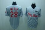 Philadelphia Phillies #28 Jayson Werth Stitched Grey Jersey