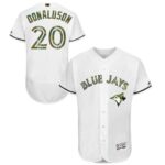 Toronto Blue Jays #20 Josh Donaldson White Flexbase Collection 2016 Memorial Day Stitched Jersey