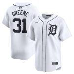 Men's Detroit Tigers #31 Riley Greene  White Home Limited Player Jersey