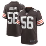 Dakota Allen Cleveland Browns  Game Player Jersey - Brown