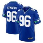Cortez Kennedy Seattle Seahawks Throwback Retired Player Game Jersey - Royal