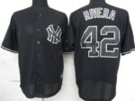 New York Yankees #42 Mariano Rivera Black Fashion Stitched Jersey