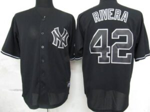 New York Yankees #42 Mariano Rivera Black Fashion Stitched Jersey